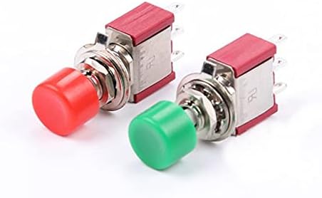 Dfamin 5pcs AC 2A/250V 5A/120V 3 pinos SPDT MONTOMENTO MONTOMENTO Pushbutton Switch 1 não 1 nc