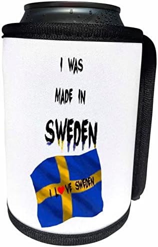 TEXTO DE 3DROSE sobre a bandeira dizendo que eu fui feito na Suécia - enrolamento de garrafa mais fria