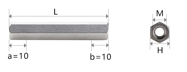 10 peças Liga de alumínio vermelha Postagem de espaçador de suporte hexagono duplo, adequado para placas de circuito etc. espancar M3x5mm, comprimento 25mm.