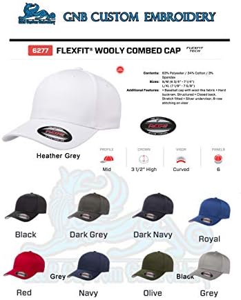 Chapéus de bombeiros bordados personalizados. 6477, 6277 Caps de beisebol Flexfit