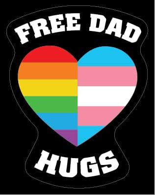 Pai livre abraços | LGBT | Ótima ideia de presente | adesivo de decalque | 2 pacote | adesivos de 5 polegadas | S10450
