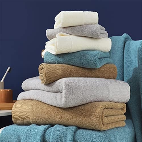 Czdyuf Solid Color Bath Toalhas, 1 toalhas de banho grandes, 1 toalhas de mão 1 toalhas de rosto, algodão macio absorvente toalhas