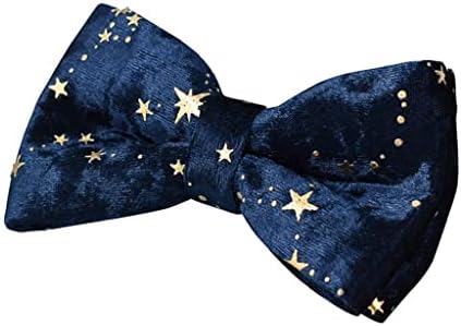 Genérico Deep Blue Velvet Dog Collar and Leash Set for Christmas Gold Glitter Stars Id personalizado colarinho de