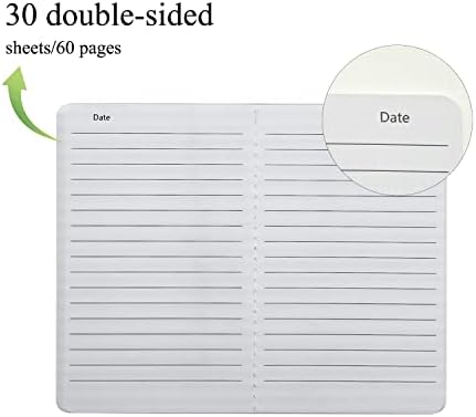 MUIANG 6 Pack Small Pocket Notebook para anotação-3,5 ”x 5,5” tamanho compacto de bolso-80gsm de espessura e sem papel de sangria-Livro de anotações governadas por multiuso 30 lençóis duplos regulados
