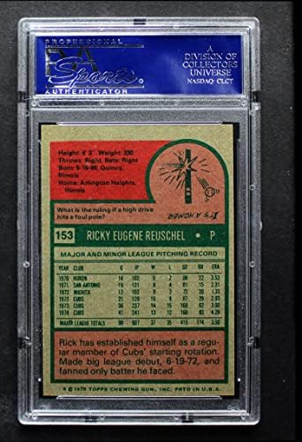 1975 Topps 153 Rick Reuschel Chicago Cubs PSA PSA 8,00 Cubs