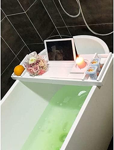 Lieber iluminação tampa da banheira Bathtub rack bambu prateleira banheira de banheira de banheira de banheira de banheira de banheira de banheira de banheira dobrável de banheira de banheira dobrável