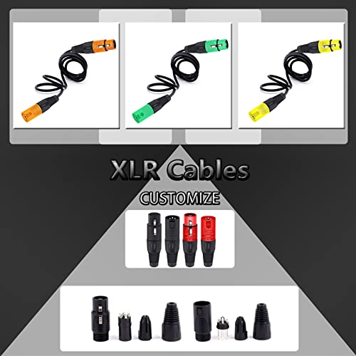 3pin x l r conector de fio masculino/fêmea PLÁSTICO DE CHEGN PLÁSTICO Microfone XLR Jack 6 Cores 1pcs