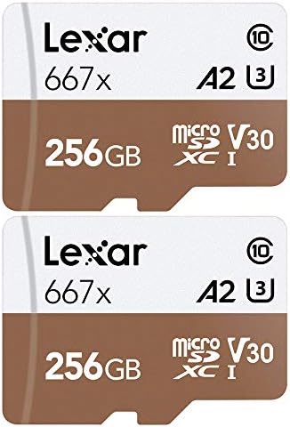 Lexar de alto desempenho 667x microSDHC/microSDXC 256GB Card de memória 2 pacote 2