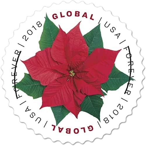 Global Poinsettia 2 folhas de 10 selos internacionais de primeira classe Forever US Postage Flower Holiday Flower