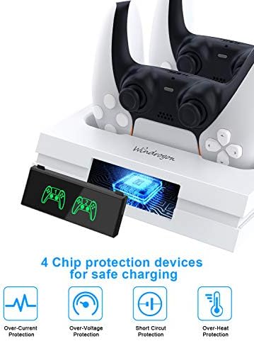 PS5 Controller Charger Station, Windrogon PS5 Controller Charger PlayStation 5 Charging Dock Station, Dual USB tipo C Carregamento