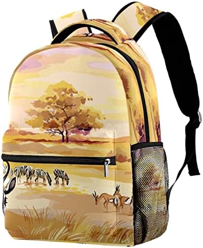 Antelope Zebra Backpacks Boys Girls School Book Bag Travel Caminhando Camping Daypack Rucksack
