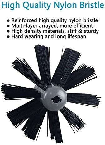 Chimney Sweep Kit Chimney Flue Cleaning Haste Sweep para limpeza de chaminé e ventilação do duto, kit de chaminé, 6/9/12/15 hastes flexíveis + 1 cabeça de escova + 1 m8 rosca, 610mm, 9m
