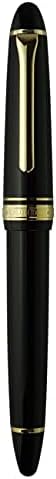 Marinheiro 11-1038-120 caneta-tinteiro, luz pro fit, acabamento dourado, preto, extra fino