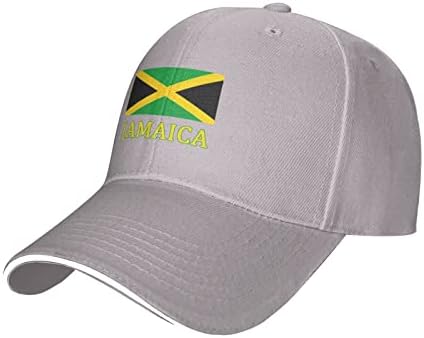 Capace de beisebol unissex da bandeira jamaicana se encaixa em homens mulheres ajustáveis ​​hat sandwich bill bon bap