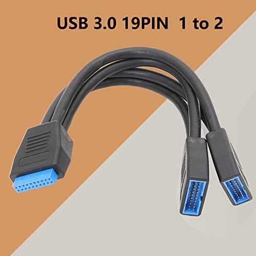 SARDFXUL USB 3.0 CABO DE EXTENSÃO DO CABELO, 19/20 PIN 1 a 2 Y Adaptador de extensão interna do divisor, DIY USB 3.0 Cabo de placa-mãe