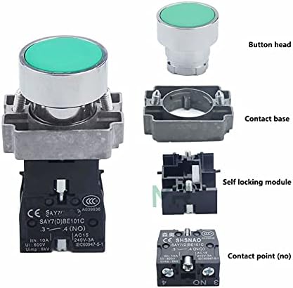 Axti 1pcs Novo interruptor de botão de travamento de 22mm de 22 mm 10a/415V NC/NO XB2-BA11 XB2-BA21 XB2-BA31 XB2-BA42