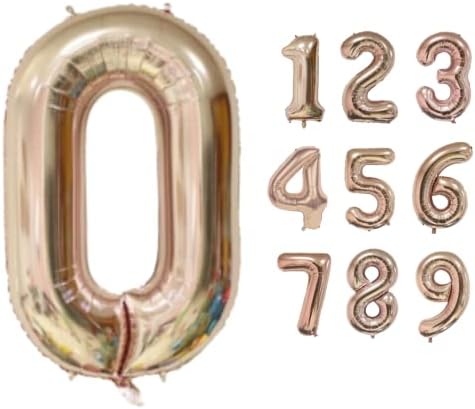 40 polegadas champanhe grande número de balão helium fáceis de inflar para aniversários, graduação, aniversários de casamento,