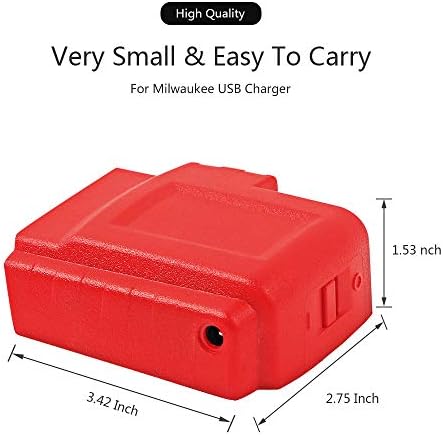DSANKE 2PACK 18V 6.0AH M18 Substituição de bateria para Milwaukee M18 18V Bateria M18 Adaptador USB, compatível com o adaptador Milwaukee 18V 49-24-2371