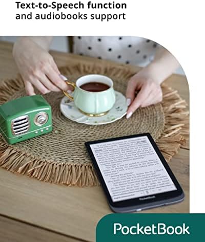 Pocketbook Inkpad Color E-Book Reader | Tela colorida de 7,8 '' grande e-in-tint kaleido ™ plus | 4096 cores | Reade-e-e-e-Reader sem brilho e para os olhos | Text-to-fala | Saída de áudio | Bluetooth | Audiolivros