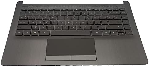Substituição para HP 14Z-DK 14-DK 14-CF 14S-CF 14-DF Laptop Case superior Palmrest com touchpad e montagem de teclado dos EUA não backlit L24818-001 cinza