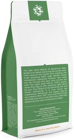 Mistura de sal de banho de grão fino botânico de chá verde 20 libras - personalizado - azul