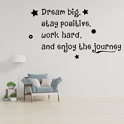 Sonhe Big Stay Positive Trabalho duro e aproveite os adesivos de parede da jornada para a banheiro da parede da parede de banheiro