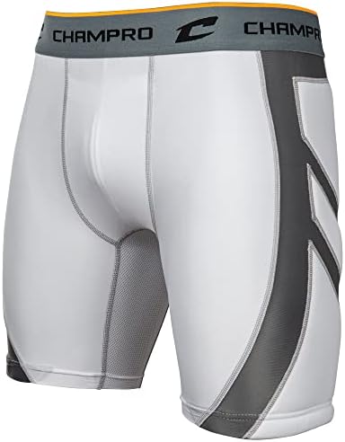 Champro masculino de shorts deslizantes de compressão