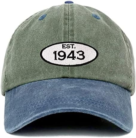 Loja de roupas da moda estabelecida em 1943 bordou o 80º aniversário pigmento tingido de algodão lavado