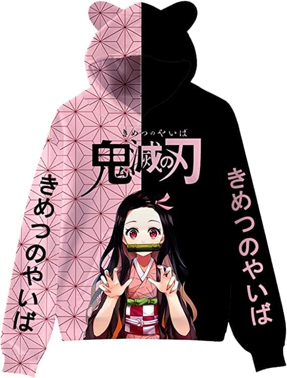 Hoodie adulto/juvenil 3D Anime Unissex Fashion Capuz Nezuko/Tanjiro Sweatshirt