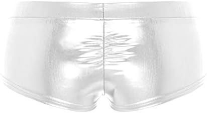 Tiaobug feminino Shiny Metallic Booty Shorts Hot Pants Festival Rave Jazz Dance Bottoms