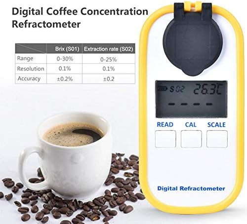 Concentração de café digital refratômetro com brix exibir café medidor de concentração de açúcar bebidas densidade café brix total dissolvido
