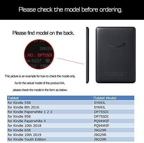 Caso do Wunm Studio para Kindle, Case for Kindle Touch 2014 Ereader Slim Protective Cover Case Smart - Kindle 7th Gen, 2014