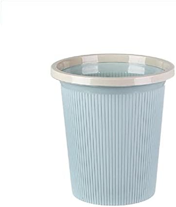 Lixo wxxgy lata lixo bin lixo redondo simples lixo com classificação de pressão cesta de lixo sem lixo de lixo de lata/azul/s