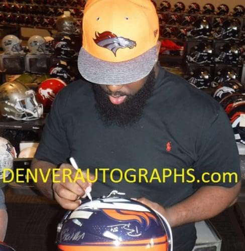 Denver Broncos SB 50 Defesa assinou Speed ​​Proline Helmet 10 Sigs JSA 19039 - Capacetes NFL autografados