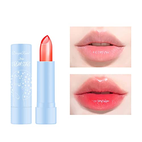 Diamante brilhante Lipstick During Lipstick Jelly Propertys d'água hidratante para descolorizar a mancha, não batom de mudança