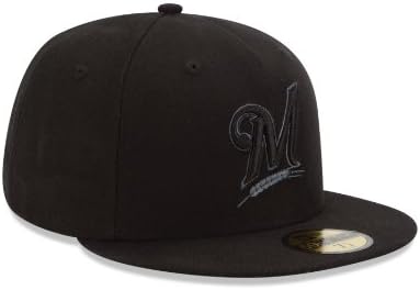 MLB Milwaukee Brewers Black & Gray 59Fifty Cap