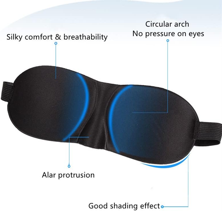 Máscara de sono 2 pacote, tons de olhos para viagens/sonecas atualizadas 3D com contornos máscara ocular para dormir com cinta ajustável, confortável e macia noite de venda para mulheres homens
