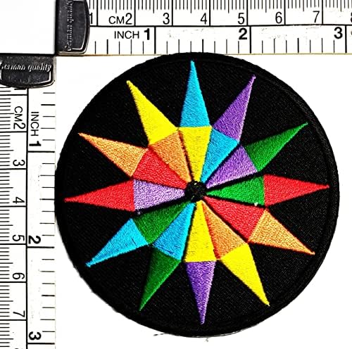 Kleenplus Rainbow Sun Star Patch om aum hinduísmo mantra yoga símbolo de símbolo de remendos bordados para vestir jeans jeans chapéus mochilas