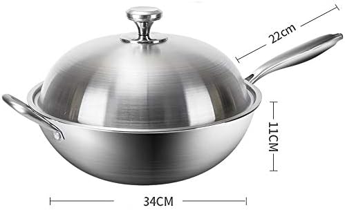 GYDCG 304 Aço inoxidável wok full mel-faoncomb sem fumante não-fumante indução de fogão a gás universal universa