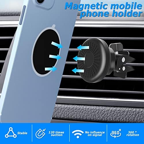 Suporte de telefone magnético Aukepo para carro, montagem de telefone celular de ventilação automática automática, 6 ímãs