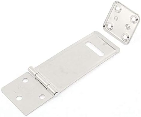 X-Dree gaveta porta Padlock de aço inoxidável HASP Conjunto de grampos de 94 mm 4 PCs (Puerta del Cajón Acero Inoxidável Candado Pasador Juego de Grapas 94 mm Longitud 4 PCs