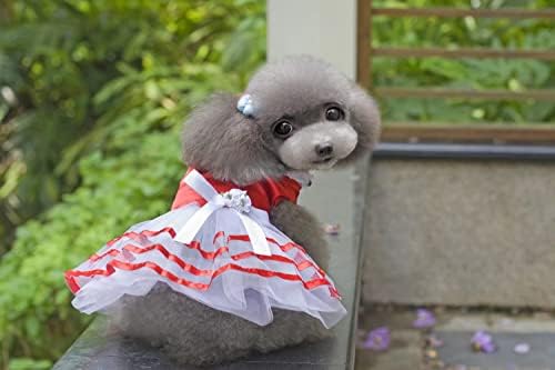 Vestido de cachorro cachorro cão garotinha princesa roupas de cachorro de cachorro fantasias vestidos de vestuário de doggie yorkies