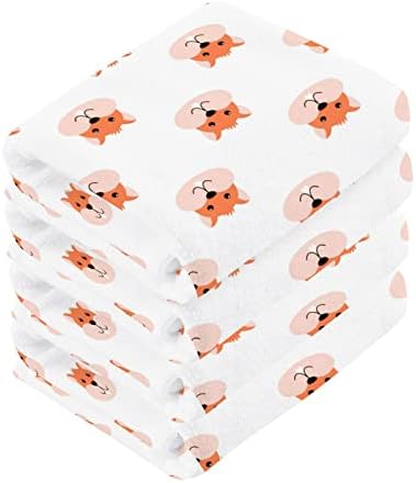 Hamsters fofos conjunto de pano 12x12in, 6 embalagem de algodão absorvente Toalha de algodão pratos de cozinha de