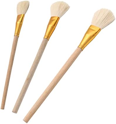 Escova dourada, 3 tipos grandes de cabelos de cabelos esfregando esfregar para folhas de folhas de ouro pintura de pintura para colorir
