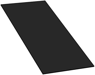 MEGA FORMATO FORMA DE PVC Expandido Folhas de plástico - Folha preta rígida de 6 x 12 Para artesanato, sinalização e displays - Sintra, Celtec PVC Board - à prova d'água para uso ao ar livre - 1/8 de 3 mm de espessura - 1 -PK -Black