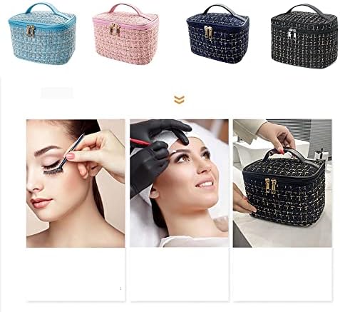 Bolsa de maquiagem portátil grande portátil - Bolsa de maquiagem de bolsas cosméticas Sacos de maquiagem de saco de armazenamento para mulheres e meninas