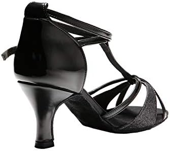 Sapatos de dança Mulheres Latin Salsa Bachata Sapatos Curça Curia Sapatos de dança de Dança de Casamento 2.76 '' Salto