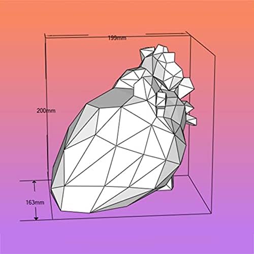 WLL-DP Modelagem de coração geométrico artesanato artesanal escultura de papel diy