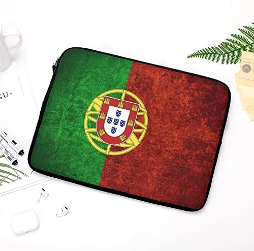 Bandeira portuguesa vintage saco de laptop à prova d'água casual laptop casual casual casual slim computer bag shaltcase