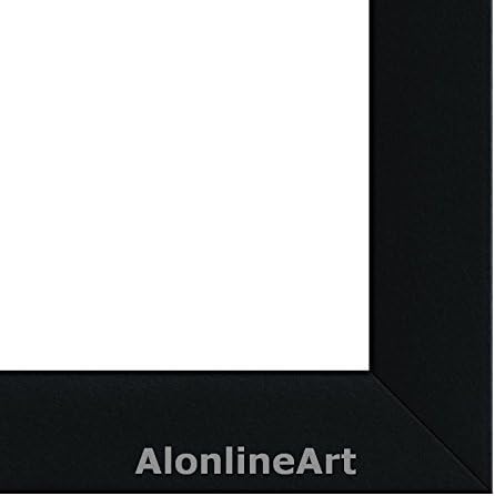 Alonline Art - George Washington em cavalo por Rembrandt | Imagem emoldurada preta impressa em tela algodão, anexada à placa de espuma | Estrutura pronta para pendurar | 19 x24 | Decoração de arte de parede giclee